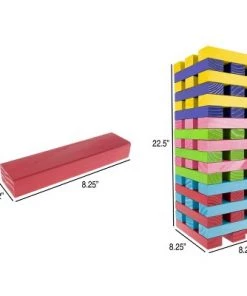 Toy Time Wooden Block Game With Dice - Outdoor Yard Game, Multicolored -Lawn Games Sales unnamed file 3061