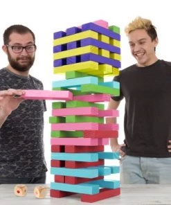 Toy Time Wooden Block Game With Dice - Outdoor Yard Game, Multicolored -Lawn Games Sales unnamed file 3062