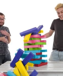 Toy Time Wooden Block Game With Dice - Outdoor Yard Game, Multicolored -Lawn Games Sales unnamed file 3063