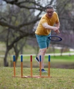 Yard Games YardGames Portable On the Go Outdoor Giant Wooden Frame Ring Toss Lawn Game with 6 10 inch Soft Touch Rubber Edged Throwing Rings and Carrying Case -Lawn Games Sales unnamed file 3119