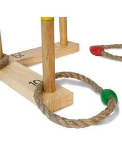 Yard Games YardGames Portable On the Go Outdoor Playground Wooden Frame 5 Rope Ring Toss Lawn Party Game with Nylon Carrying Case and Color Weighted Markers