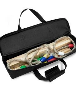 Yard Games YardGames Portable Outdoor Playground Wooden Ring Toss Game w/ Carrying Case Bundle w/ Giant Outdoor Indoor Wooden Dice Set w/ Scorecards & Case -Lawn Games Sales unnamed file 3132