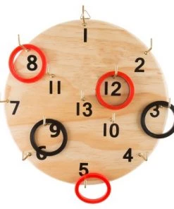 Toy Time Wooden Hook Ring Toss Game Set
