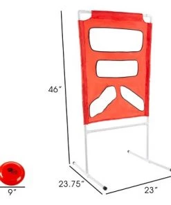 Toy Time Flying Disc Toss Collapsible and Portable Target Skill Game for Kids and Adults - Red/White -Lawn Games Sales unnamed file 3247
