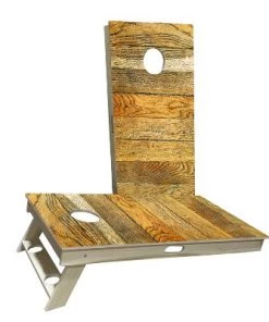 Skip's Garage Wood Grain Panel Cornhole Boards -Lawn Games Sales unnamed file 3341