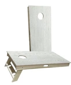 Skip's Garage White Wood Cornhole Boards -Lawn Games Sales unnamed file 3372