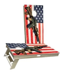 Skip's Garage American Flag with Rifle Cornhole Boards 13 Skip's Garage American Flag with Rifle Cornhole Boards -Lawn Games Sales unnamed file 3378