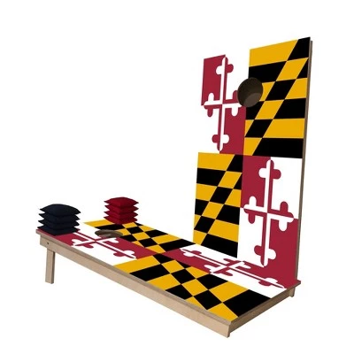 Skip's Garage Maryland Flag Cornhole Boards 5 Skip's Garage Maryland Flag Cornhole Boards - Image 3