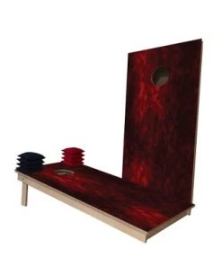 Skip's Garage Red Wood Grain Cornhole Boards -Lawn Games Sales unnamed file 3387