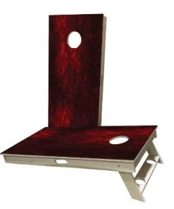 Skip's Garage Red Wood Grain Cornhole Boards -Lawn Games Sales unnamed file 3390