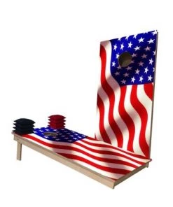 Skip's Garage American Flag Wavy Cornhole Boards -Lawn Games Sales unnamed file 3438