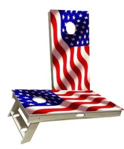 Skip's Garage American Flag Wavy Cornhole Boards -Lawn Games Sales unnamed file 3440