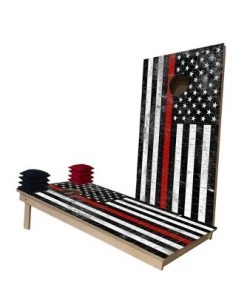 Skip's Garage Rustic USA Thin Red Line Cornhole Boards -Lawn Games Sales unnamed file 3444
