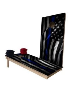 Skip's Garage Rustic USA Thin Blue Line Cornhole Boards -Lawn Games Sales unnamed file 3462
