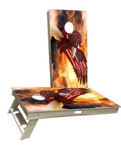Skip's Garage American Flag Bald Eagle Cornhole Boards -Lawn Games Sales unnamed file 3471