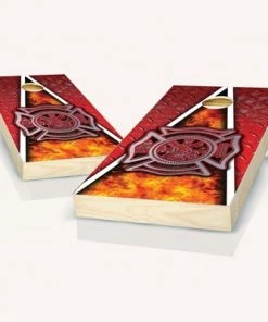 Skip's Garage Fireman Cornhole Board Set, Includes 2 Boards, 8 Bags + Optional Accessories -Lawn Games Sales unnamed file 3560