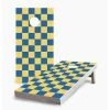 Skip's Garage Royal and Yellow Checkered Cornhole Board Set, Includes 2 Boards & 8 Bags