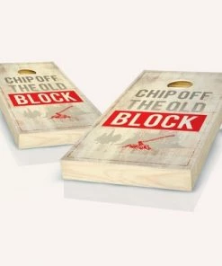 Skip's Garage Chip Off The Old Block Cornhole Board Set, Includes 2 Boards, 8 Bags + Optional Accessories -Lawn Games Sales unnamed file 3745