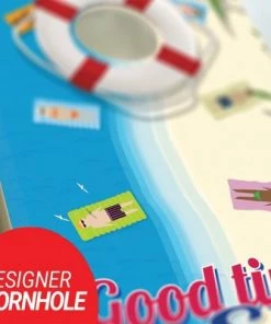 Skip's Garage Beach Bum Cornhole Board Set, Includes 2 Boards, 8 Bags + Optional Accessories