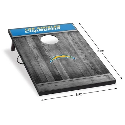 NFL Los Angeles Chargers 2'x3' Cornhole Board - Gray 3 NFL Los Angeles Chargers 2'x3' Cornhole Board - Gray