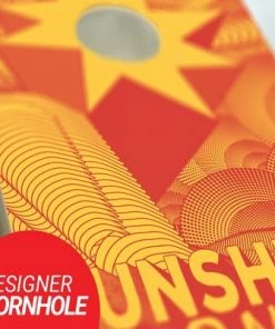 Skip's Garage Sunshine and Love Cornhole Board Set, Includes 2 Boards, 8 Bags + Optional Accessories