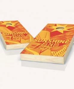 Skip's Garage Sunshine and Love Cornhole Board Set, Includes 2 Boards, 8 Bags + Optional Accessories -Lawn Games Sales unnamed file 3809