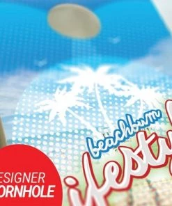 Skip's Garage Beach Cornhole Board Set, Includes 2 Boards, 8 Bags + Optional Accessories