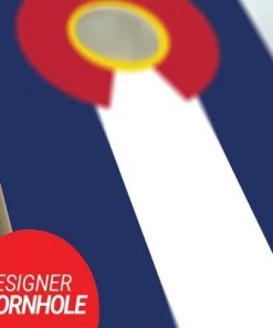 Skip's Garage Colorado State Flag Cornhole Board Set, Includes 2 Boards, 8 Bags + Optional Accessories