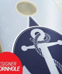 Skip's Garage Seaworthy Cornhole Board Set, Includes 2 Boards, 8 Bags + Optional Accessories