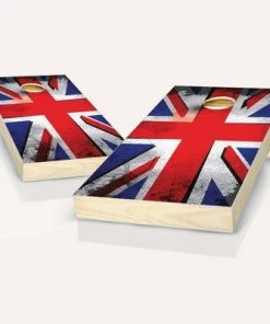 Skip's Garage British Flag Rustic Cornhole Board Set, Includes 2 Boards, 8 Bags + Optional Accessories -Lawn Games Sales unnamed file 3889