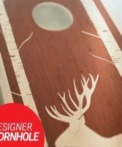 Skip's Garage Buck Woods Rosewood Cornhole Board Set, Includes 2 Boards, 8 Bags + Optional Accessories