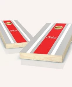 Skip's Garage Ohio Stripe Cornhole Board Set, Includes 2 Boards, 8 Bags + Optional Accessories -Lawn Games Sales unnamed file 3928