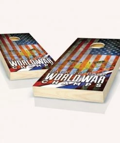 Skip's Garage Back to Back World War Champs Cornhole Board Set, Includes 2 Boards, 8 Bags + Optional Accessories -Lawn Games Sales unnamed file 3951