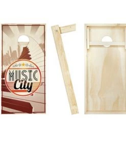Skip's Garage Music City Cornhole Board Set, Includes 2 Boards, 8 Bags + Optional Accessories -Lawn Games Sales unnamed file 3980