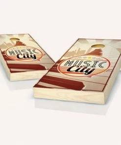 Skip's Garage Music City Cornhole Board Set, Includes 2 Boards, 8 Bags + Optional Accessories -Lawn Games Sales unnamed file 3987