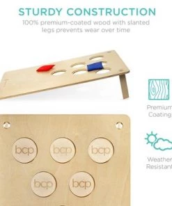 Best Choice Products 2-In-1 Cornhole & Beer Pong Board Game Set, Portable Beanbag Toss w/ 2 Carrying Bags, 6 Bean Bags -Lawn Games Sales unnamed file 400