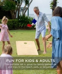 Best Choice Products 2-In-1 Cornhole & Beer Pong Board Game Set, Portable Beanbag Toss w/ 2 Carrying Bags, 6 Bean Bags -Lawn Games Sales unnamed file 401