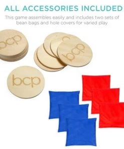 Best Choice Products 2-In-1 Cornhole & Beer Pong Board Game Set, Portable Beanbag Toss w/ 2 Carrying Bags, 6 Bean Bags -Lawn Games Sales unnamed file 402