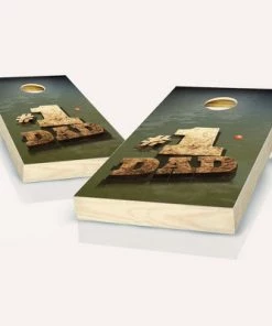 Skip's Garage #1 Dad Fishing Cornhole Board Set, Includes 2 Boards, 8 Bags + Optional Accessories -Lawn Games Sales unnamed file 4037
