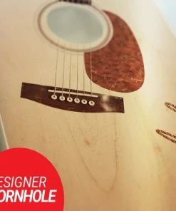 Skip's Garage Music Is Life Cornhole Board Set, Includes 2 Boards, 8 Bags + Optional Accessories