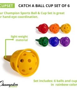 Champion Sports Catch-A-Ball Cup Set of 6