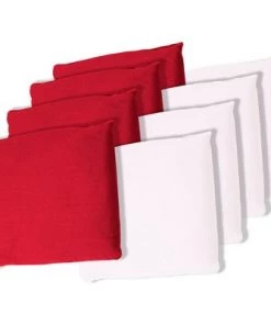 Toy Time Regulation-Size Cornhole Bag Set - Red/White, Set of 8