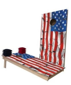 Skip's Garage Cracked American Flag Cornhole Boards -Lawn Games Sales unnamed file 525