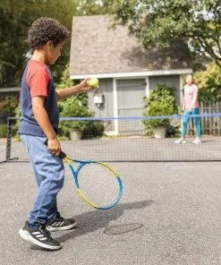 HearthSong Beginner's Portable Instant Street Tennis Game Set with Junior-Sized Net, Two Rackets and One Tennis Ball -Lawn Games Sales unnamed file 55