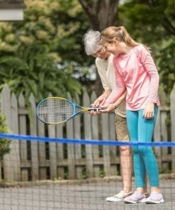 HearthSong Beginner's Portable Instant Street Tennis Game Set with Junior-Sized Net, Two Rackets and One Tennis Ball -Lawn Games Sales unnamed file 56