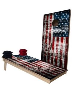 Skip's Garage Rustic American Flag Cornhole Boards -Lawn Games Sales unnamed file 585