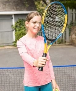 HearthSong Beginner's Portable Instant Street Tennis Game Set with Junior-Sized Net, Two Rackets and One Tennis Ball -Lawn Games Sales unnamed file 59