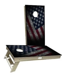 Skip's Garage American Flag Faded Cornhole Boards -Lawn Games Sales unnamed file 605