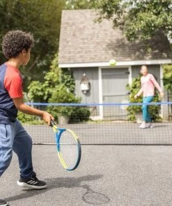 HearthSong Beginner's Portable Instant Street Tennis Game Set with Junior-Sized Net, Two Rackets and One Tennis Ball -Lawn Games Sales unnamed file 61