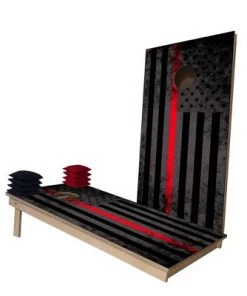 Skip's Garage Dark USA Thin Red Line Cornhole Boards -Lawn Games Sales unnamed file 645